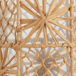 Vaza iš stiklo ir rafijos Blanc d'Ivoire GARANCE (a. 26cm)